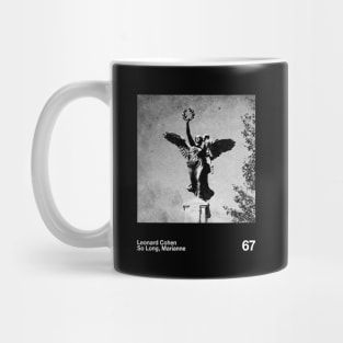 Leonard Cohen - Artwork 90's Design || Vintage Black & White Mug